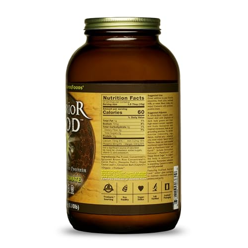 Warrior Food Protein Powder, Carob Flavor - 500 g