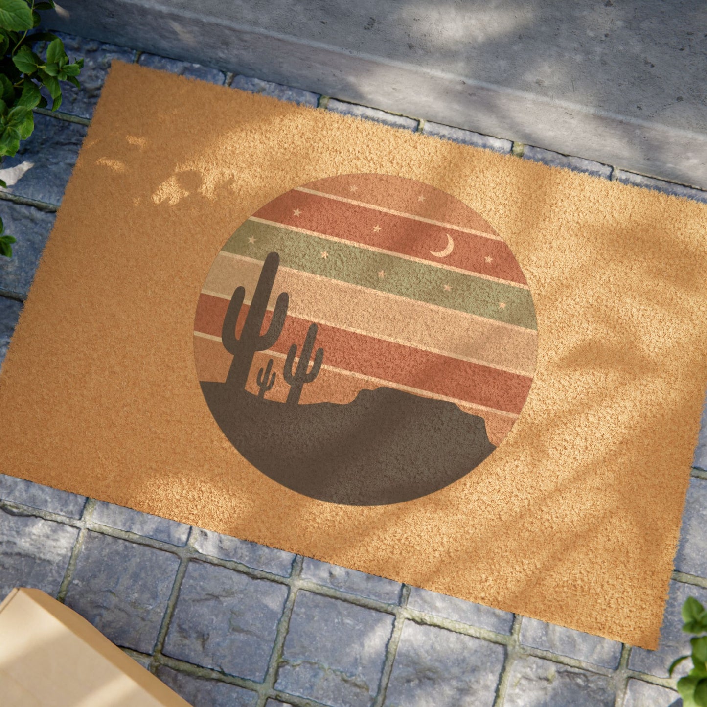 Southwest Desert Doormat - Retro Cactus Welcome Mat