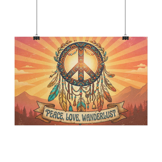 Peace, Love, Wanderlust Poster