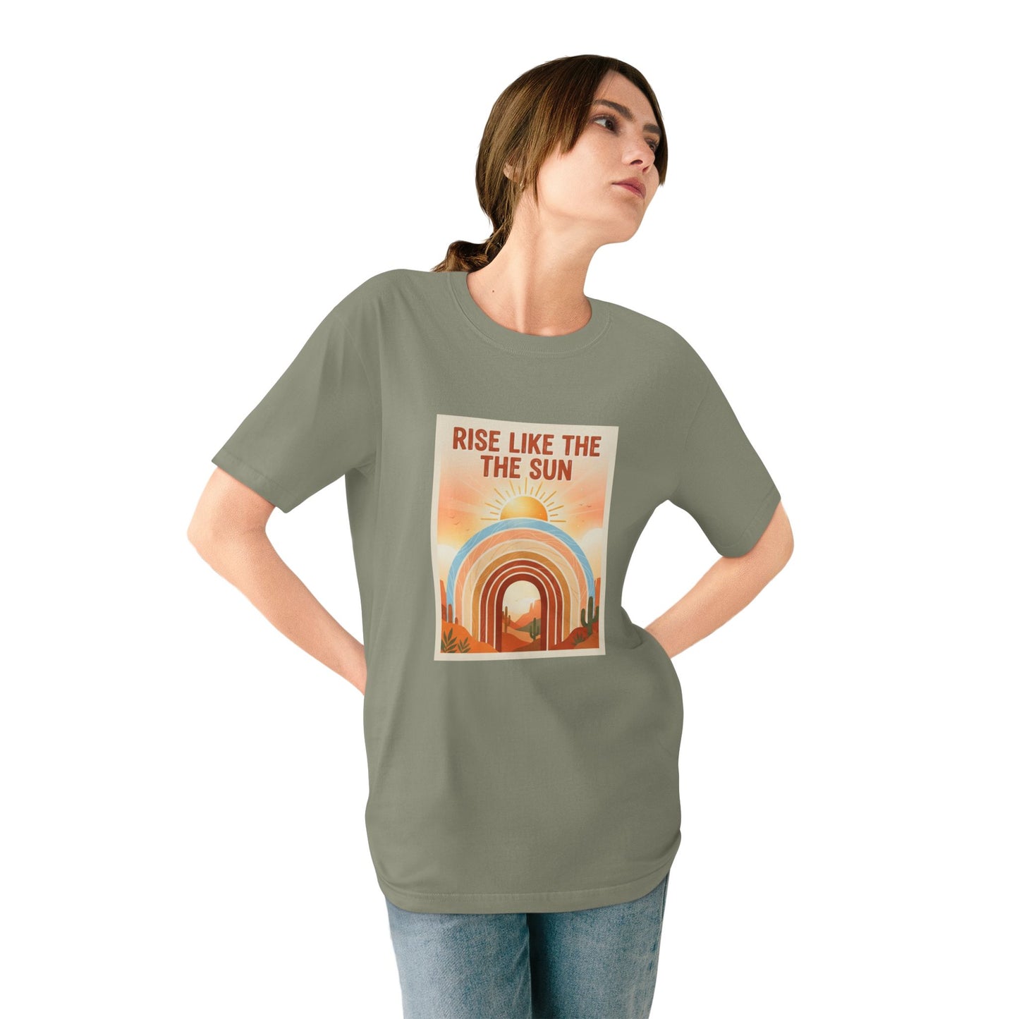 Rise Like the Sun T-Shirt — Retro Sunrise Graphic Tee