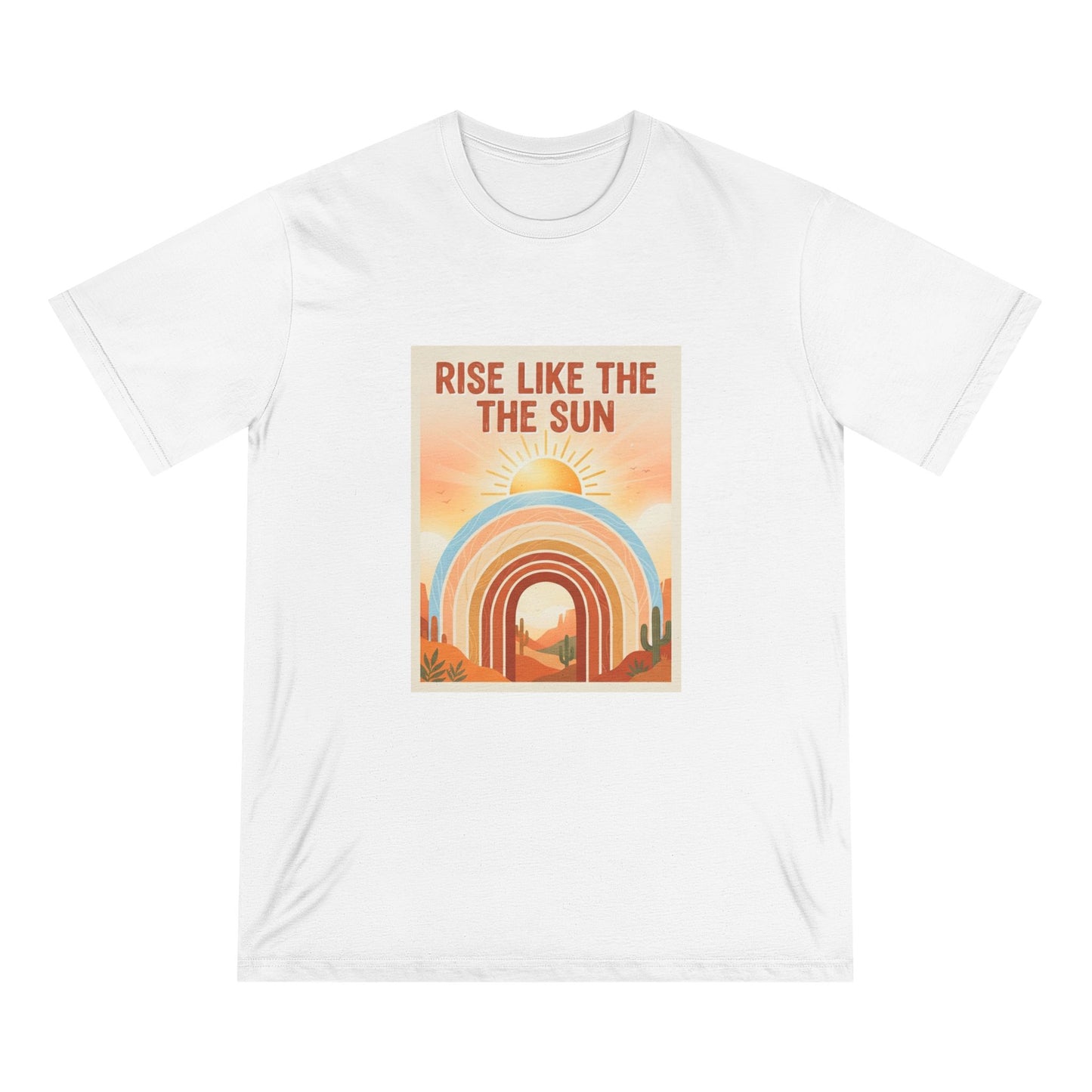 Rise Like the Sun T-Shirt — Retro Sunrise Graphic Tee