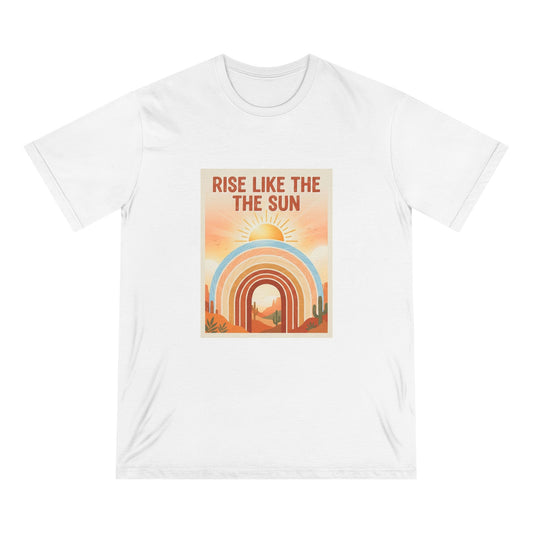 Rise Like the Sun T-Shirt — Retro Sunrise Graphic Tee