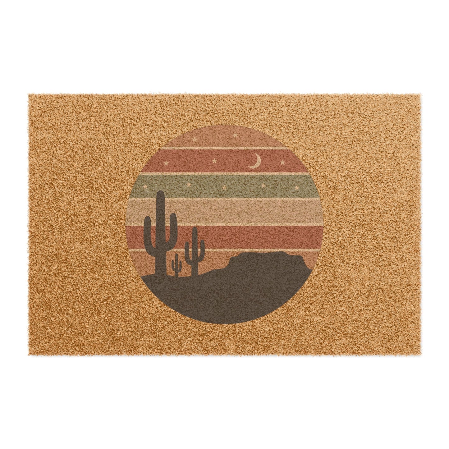 Southwest Desert Doormat - Retro Cactus Welcome Mat