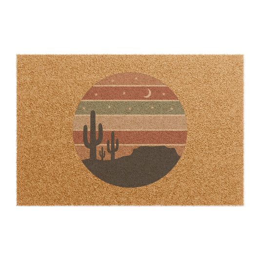 Southwest Desert Doormat - Retro Cactus Welcome Mat