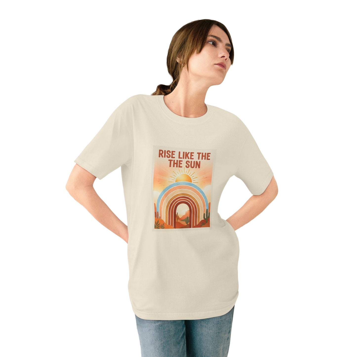 Rise Like the Sun T-Shirt — Retro Sunrise Graphic Tee