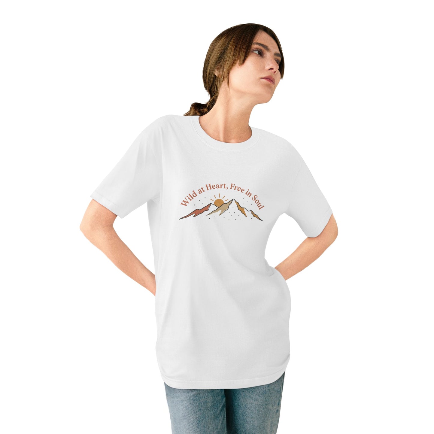 Wild at Heart Graphic T-Shirt — "Wild at Heart, Free in Soul" Mountain Tee