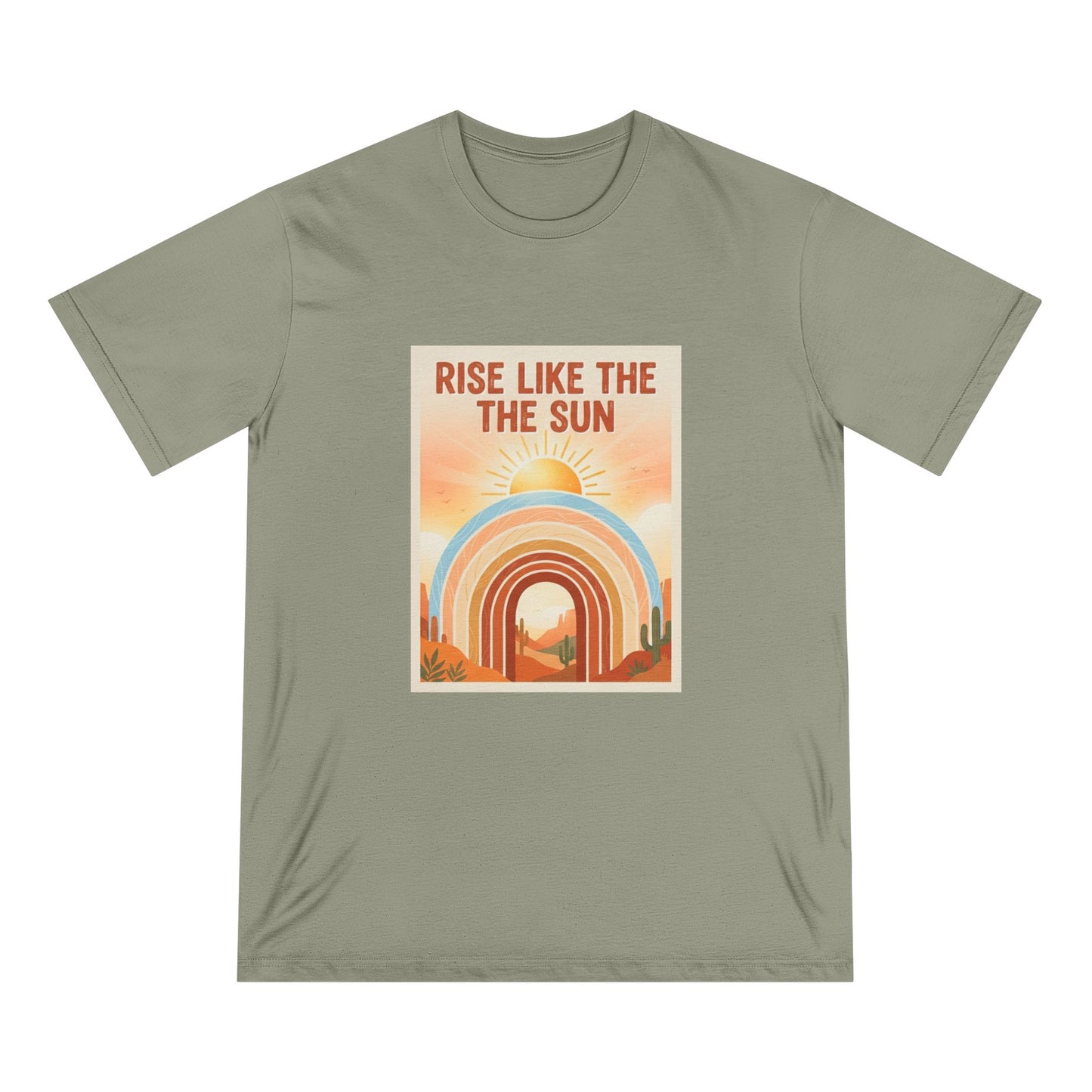 Rise Like the Sun T-Shirt — Retro Sunrise Graphic Tee
