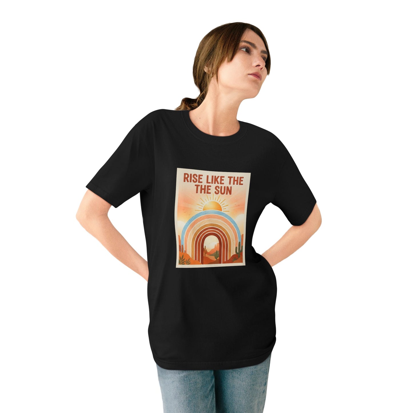 Rise Like the Sun T-Shirt — Retro Sunrise Graphic Tee