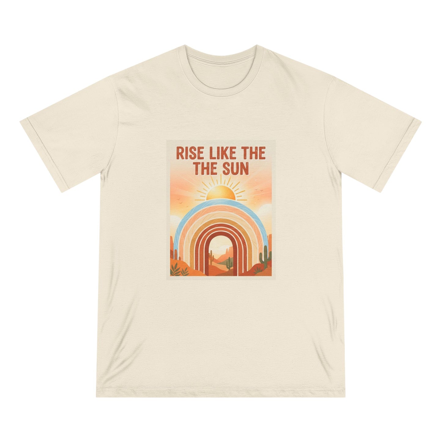 Rise Like the Sun T-Shirt — Retro Sunrise Graphic Tee