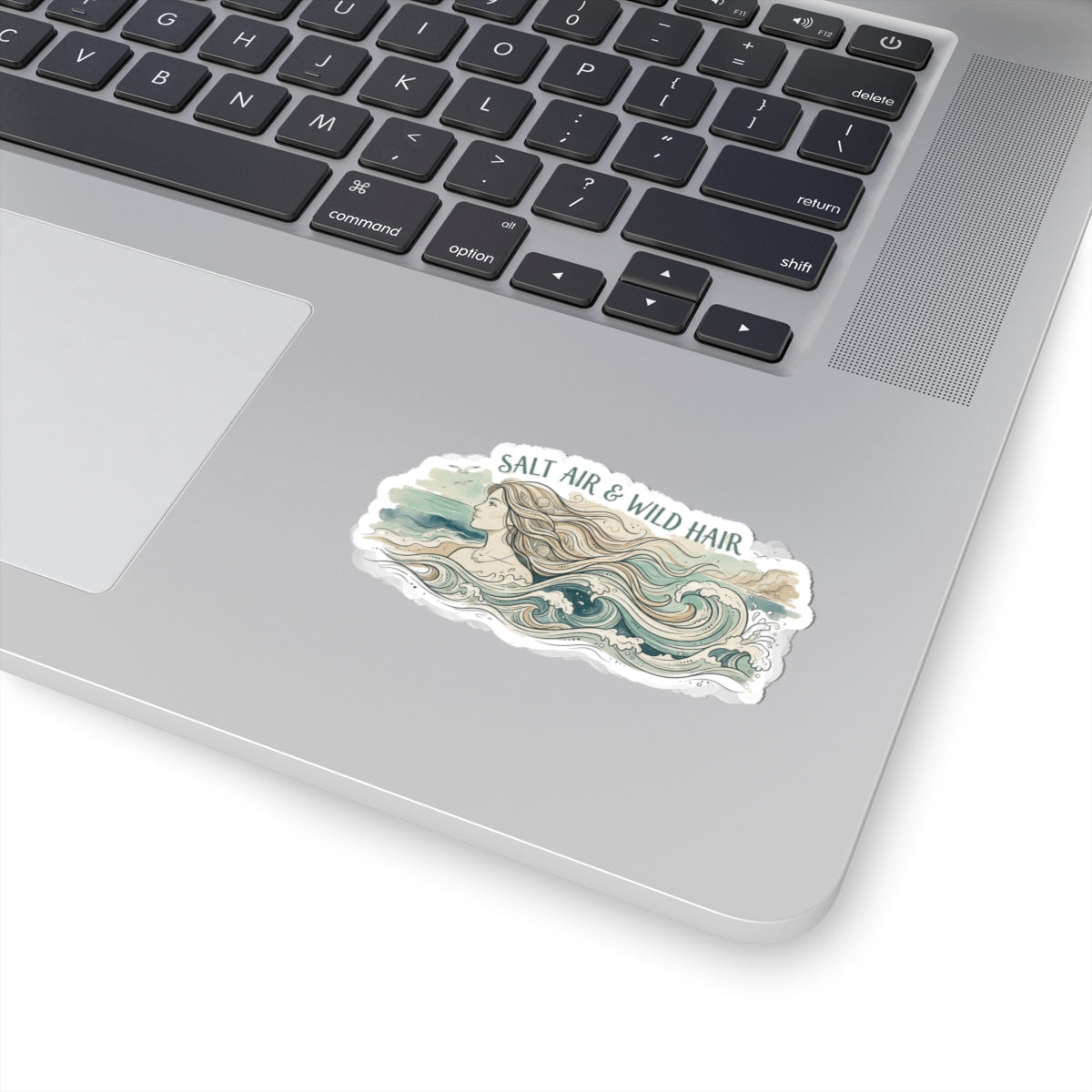 Salt Air & Wild Hair Sticker — Beachy Mermaid Kiss-Cut Vinyl Decal