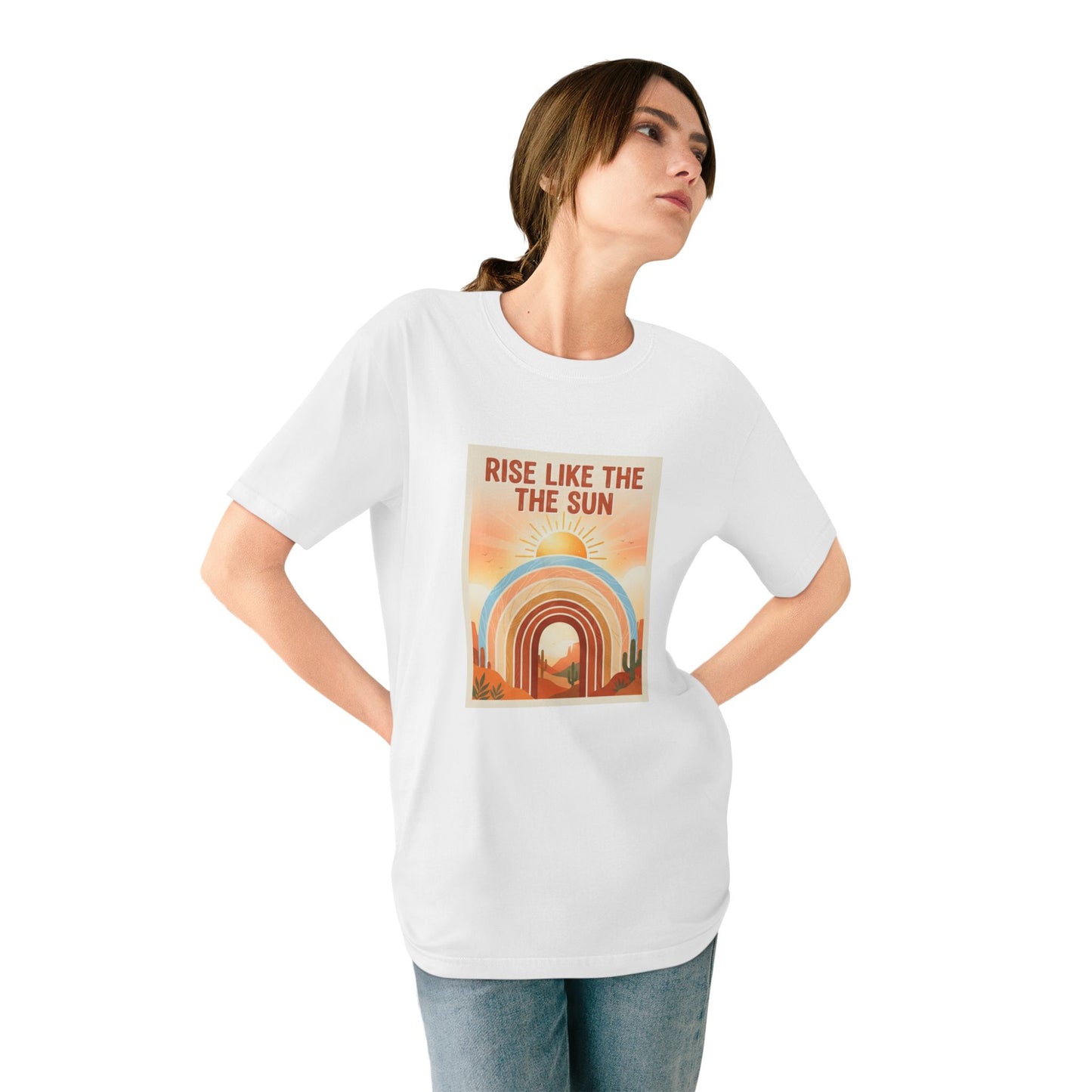 Rise Like the Sun T-Shirt — Retro Sunrise Graphic Tee