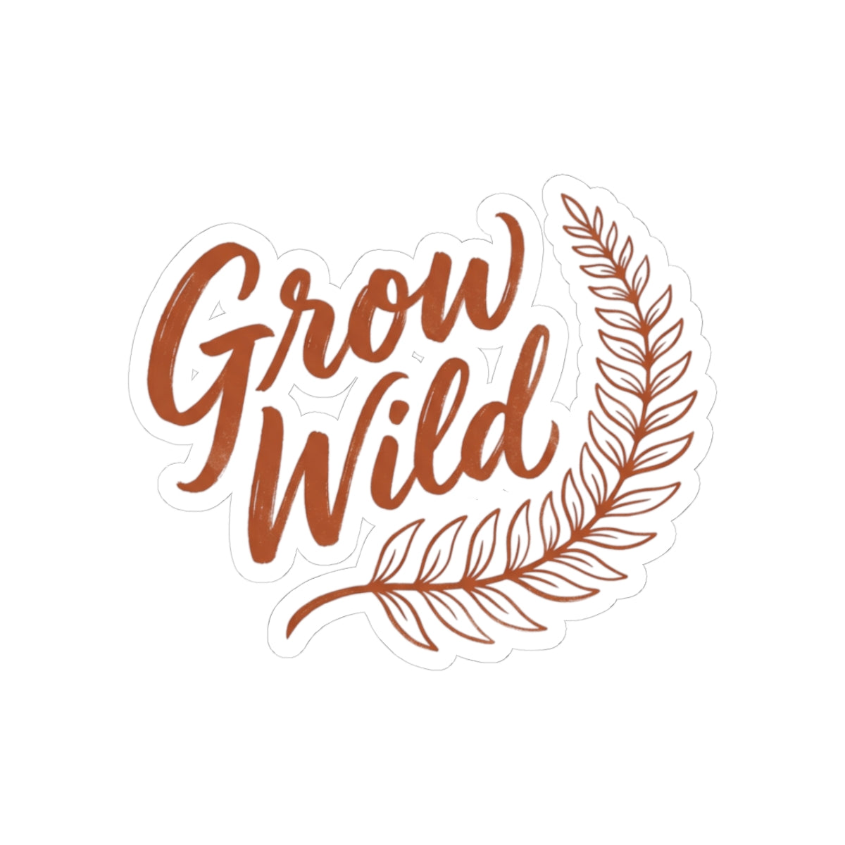 Grow Wild Floral Sticker — Boho Botanical Kiss-Cut Vinyl Decal