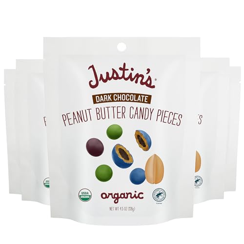 Dark Chocolate Peanut Butter Candy Pieces - 4.5 oz (Pack of 6)