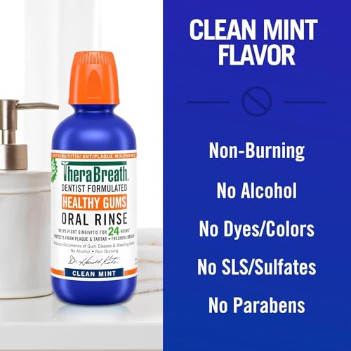 Mouthwash, Clean Mint - 16 oz (Pack of 2)