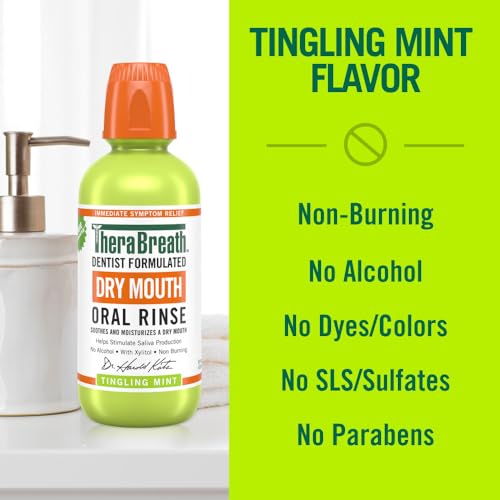 Dry Mouth Oral Rinse, Tingling Mint - 16 oz (Pack of 2)