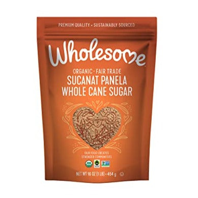 Sucanat Panela Whole Cane Sugar - 1 lb Pouch (Pack of 12)