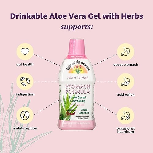Aloe Vera Juice Stomach Formula - 32 Oz (Pack of 2)