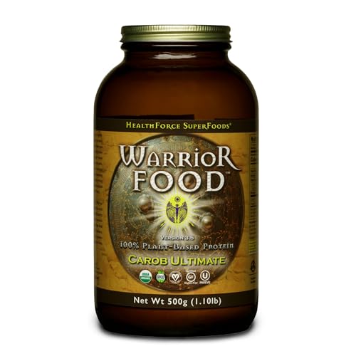 Warrior Food Protein Powder, Carob Flavor - 500 g