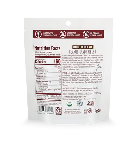 Dark Chocolate Peanut Candy Pieces - 4.5 oz (Pack of 6)