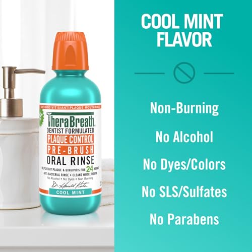 Plaque Control Pre-Brush Mouthwash, Cool Mint - 16 oz