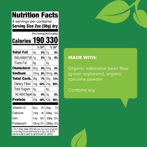 Edamame and Spirulina Spaghetti - 8 oz (Pack of 6)