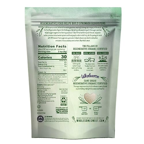 Regenerative Cane Sugar - 26 oz Pouch