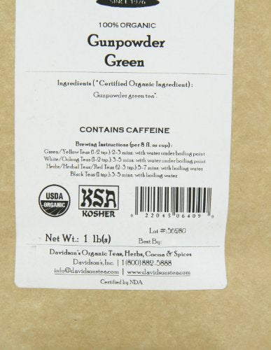Gunpowder Green, Loose Leaf Tea - 16 oz Pouch