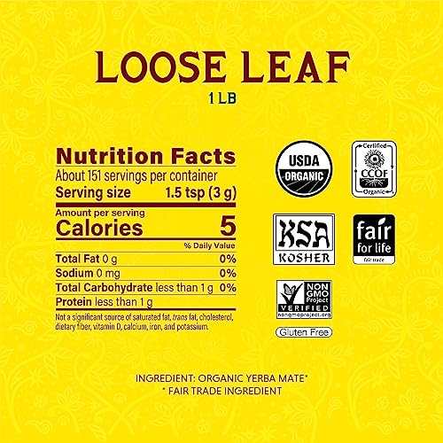 Traditional Yerba Mate, Loose Leaf Tea - 16 oz