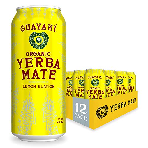 Yerba Mate, Lemon Elation - 15.5 oz Cans (Pack of 12)