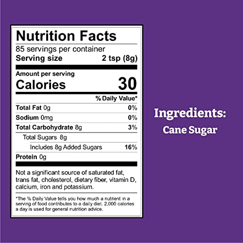 Unrefined Cane Sugar - 24 oz (Pack of 6)