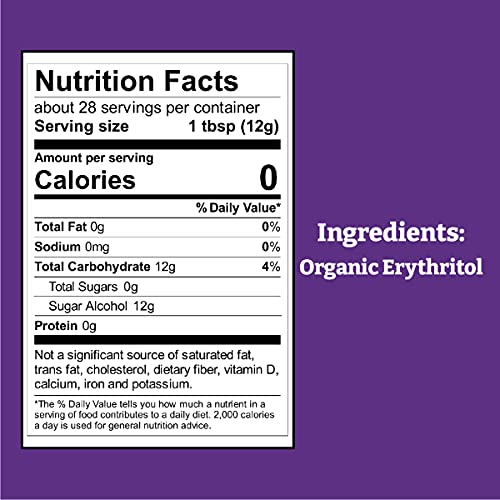 Erythritol Zero Calorie Sweetener - 12 oz Pouch