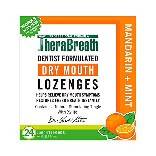 Dry Mouth Sugar-Free Lozenges, Mandarin and Mint, 24 Count