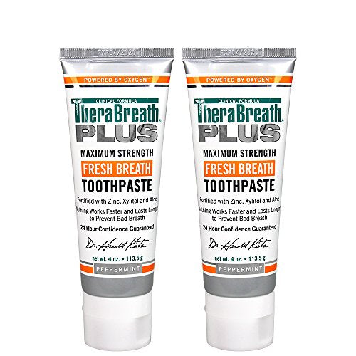 Maximum Strength Fresh Breath Toothpaste, Peppermint - 4 oz (Pack of 2)