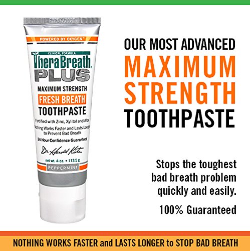 Maximum Strength Fresh Breath Toothpaste, Peppermint - 4 oz (Pack of 2)