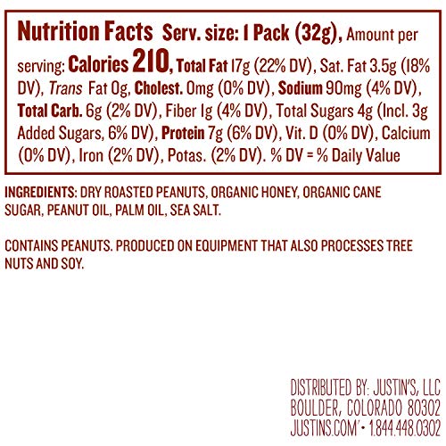 Honey Peanut Butter Squeeze Packs - 1.15 oz (Pack of 10)