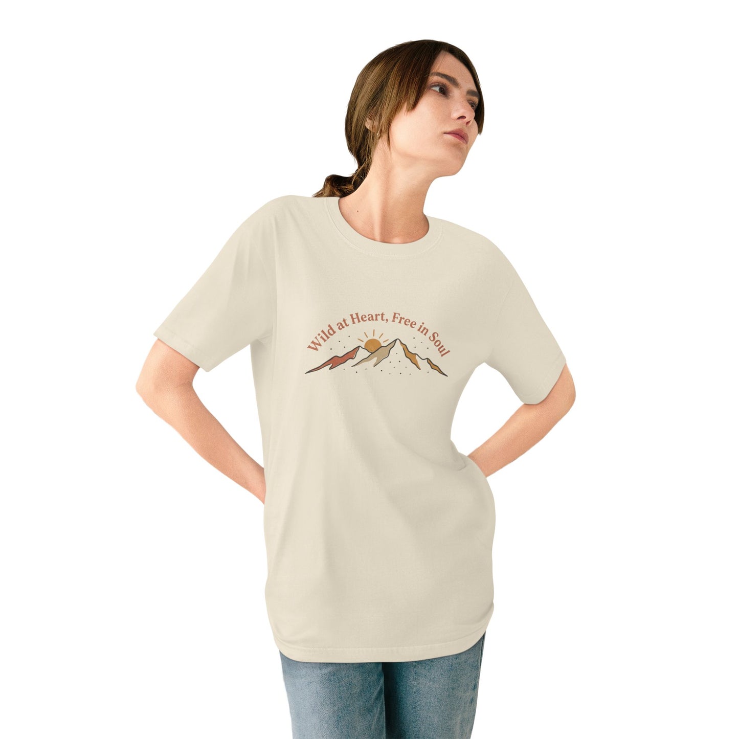 Wild at Heart Graphic T-Shirt — "Wild at Heart, Free in Soul" Mountain Tee