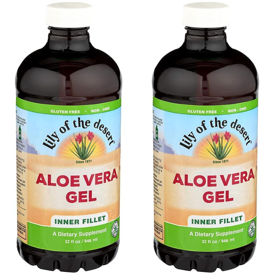 Aloe Vera Gel, Inner Fillet - 32 oz (Pack of 2)