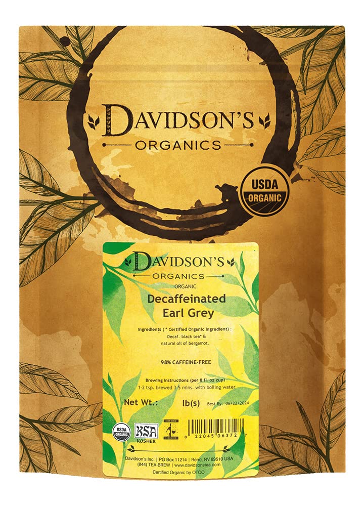 Decaffeinated Earl Grey, Loose Leaf Tea - 16 oz Pouch