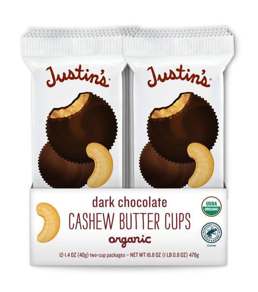 Dark Chocolate Cashew Butter Cups - 2 Count (Pack of 12)