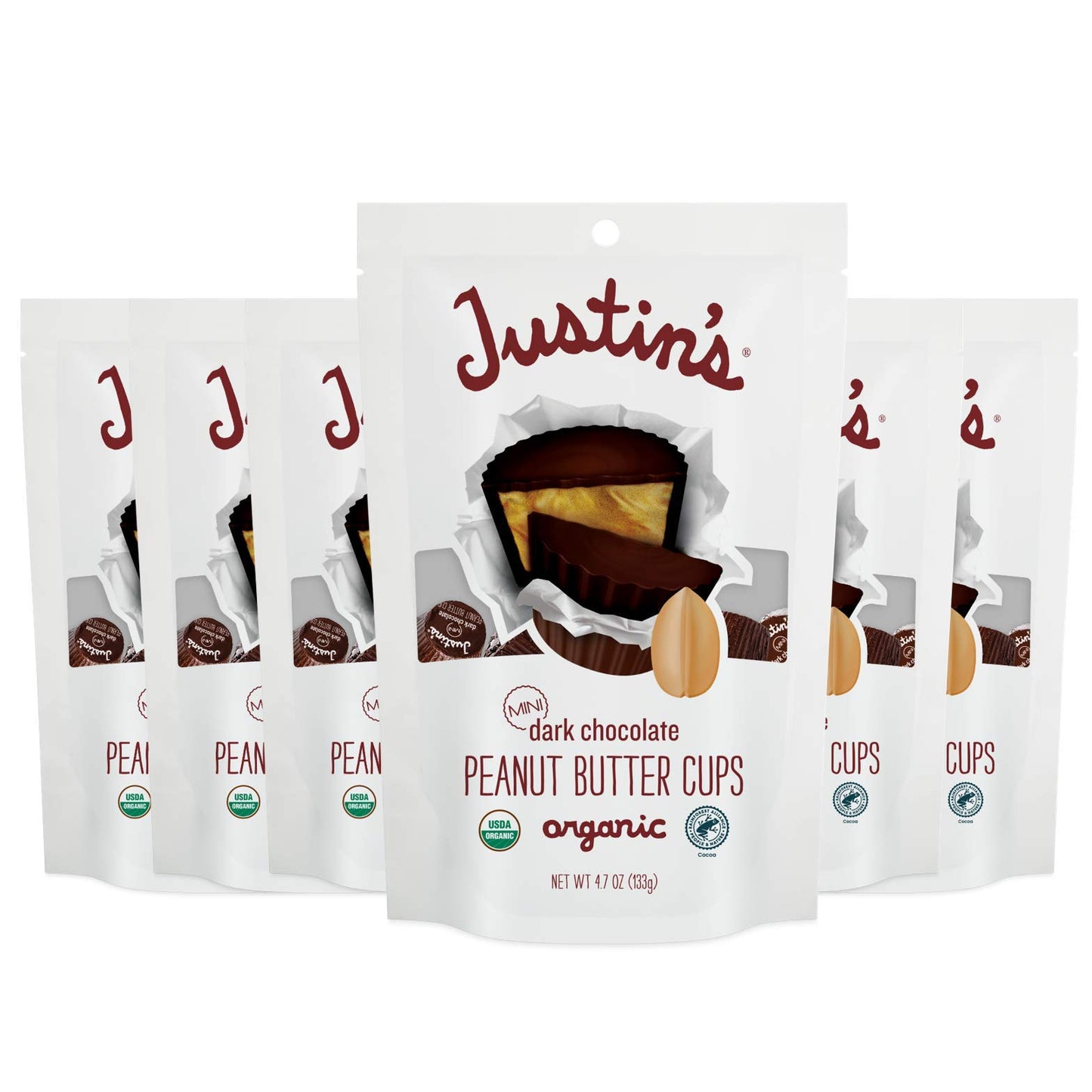Mini Dark Chocolate Peanut Butter Cups - 4.7 oz (Pack of 6)