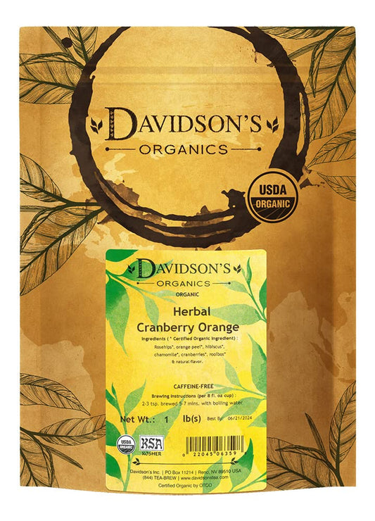 Herbal Cranberry Orange, Loose Leaf Tea - 16 oz Pouch