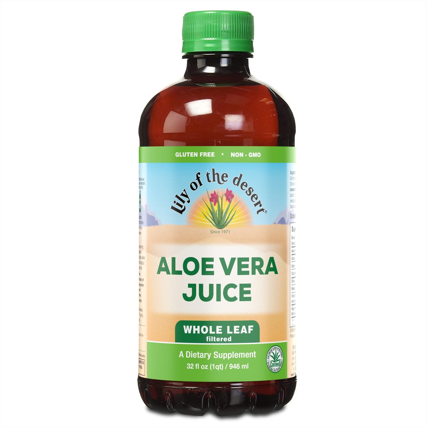 Aloe Vera Juice: Whole Leaf Filtered - 32 oz