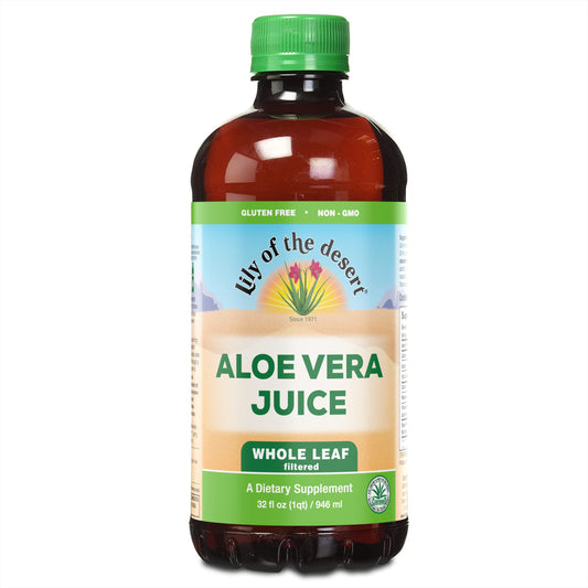 Aloe Vera Juice: Whole Leaf Filtered - 32 oz