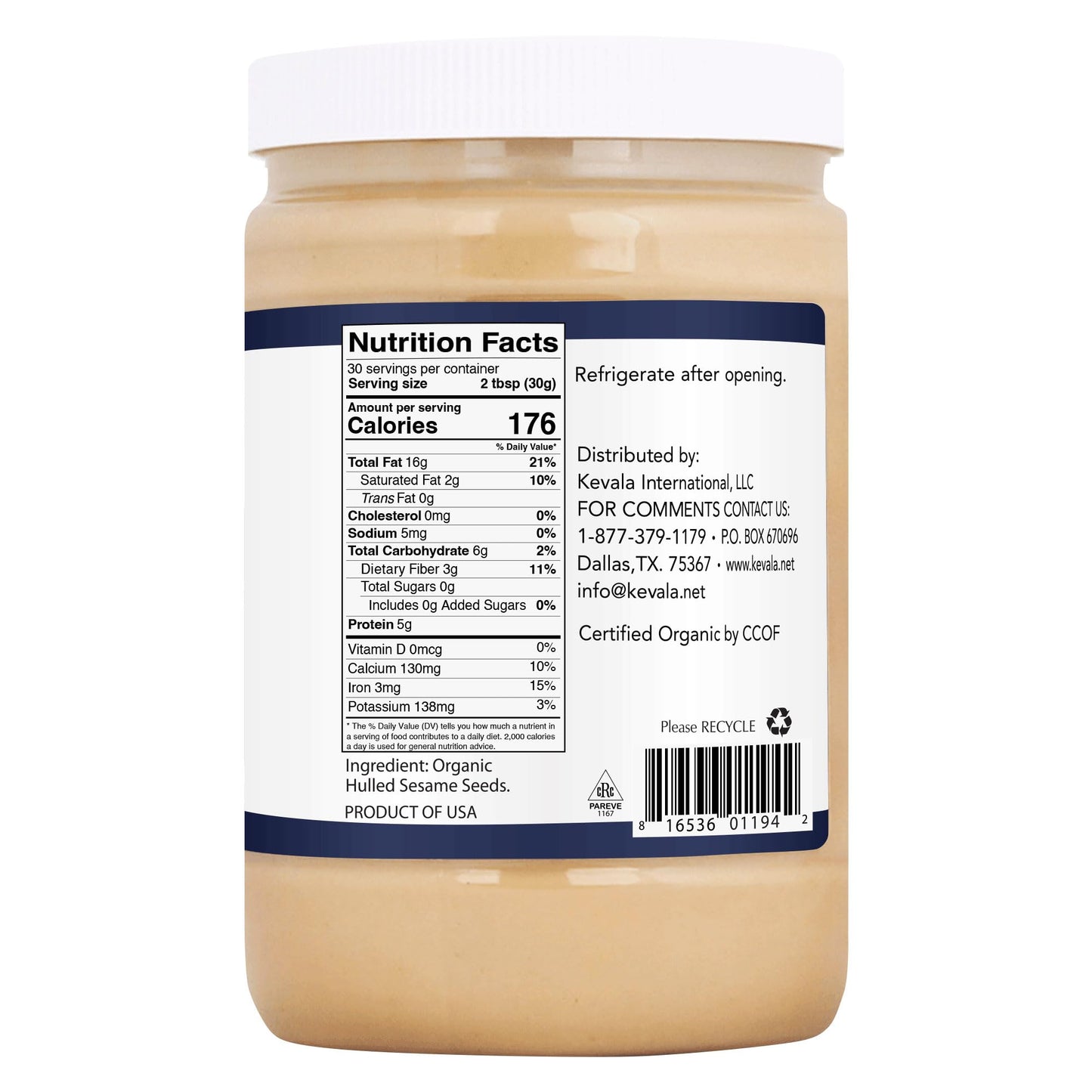 Sesame Tahini - 32 oz