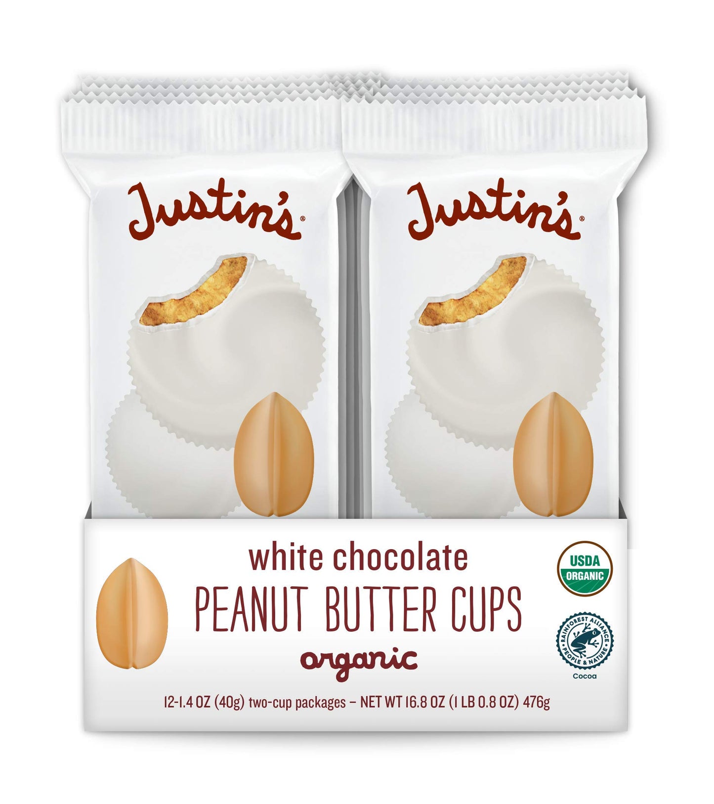 White Chocolate Peanut Butter Cups - 2 Count (Pack of 12)