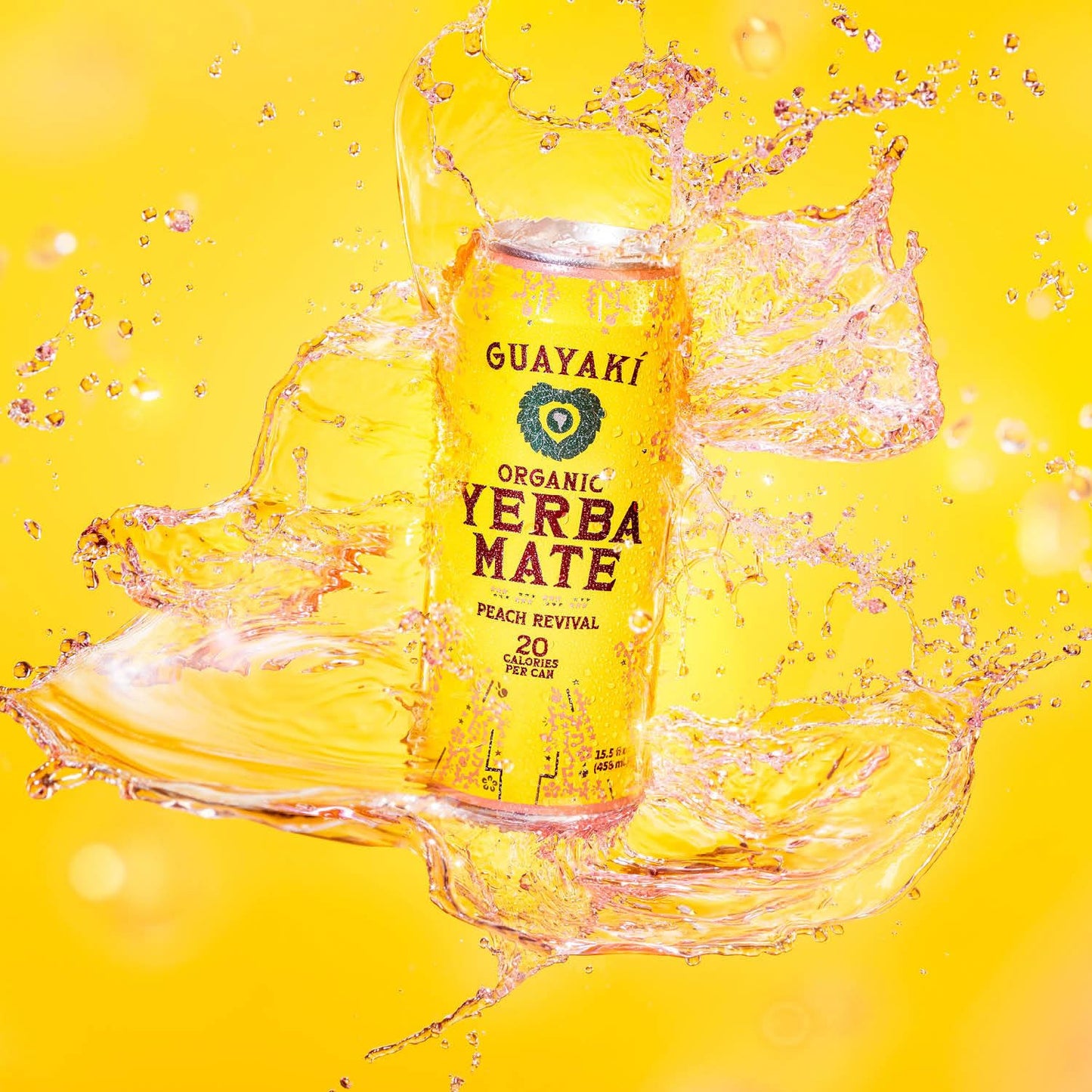 Yerba Mate, Peach Revival - 15.5 oz Cans (Pack of 12)