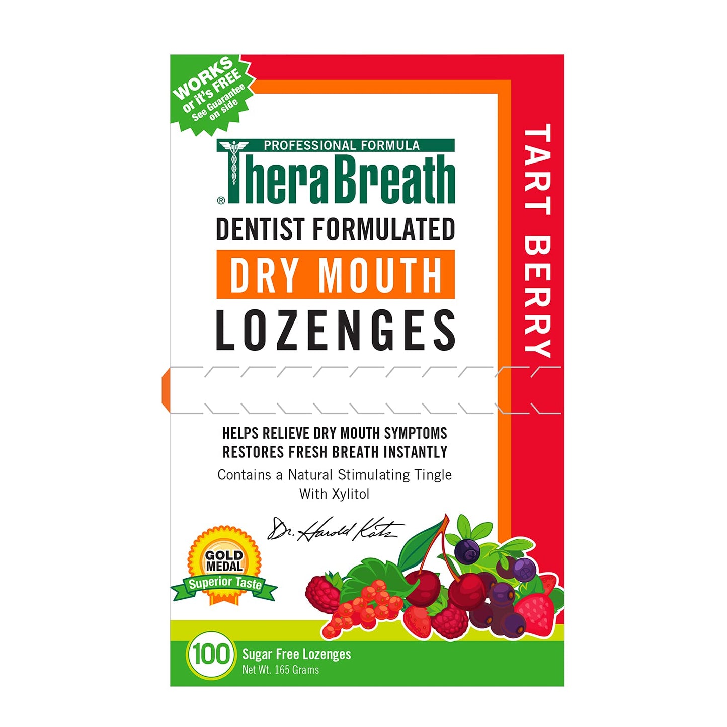 Dry Mouth Lozenges, Tart Berry, 100 Count