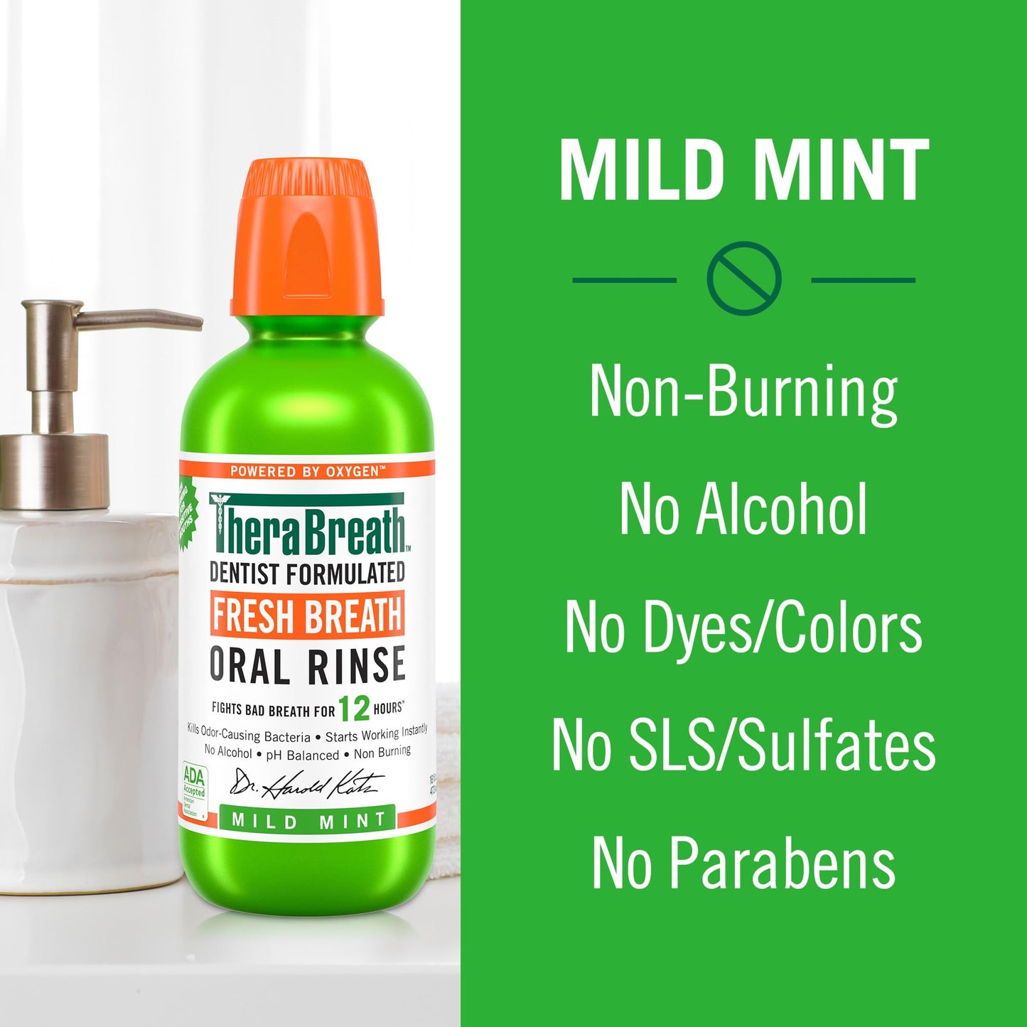 Fresh Breath Mouthwash, Mild Mint - 16 oz (Pack of 2)