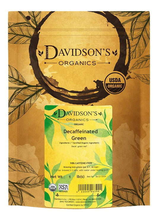 Decaffeinated Green, Loose Leaf Tea - 16 oz Pouch