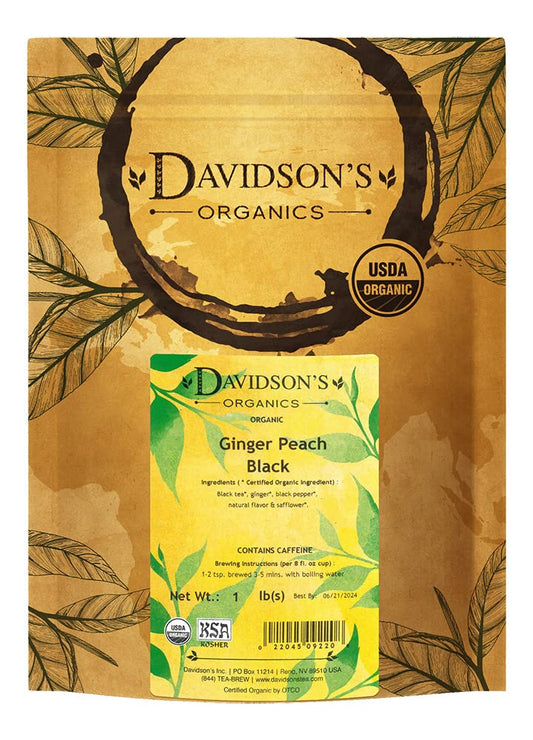 Ginger Peach, Loose Leaf Tea - 16 oz Pouch